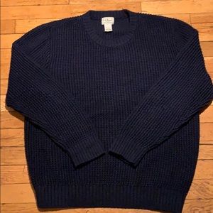 LLBean Navy heavy knit 80/20 sweater